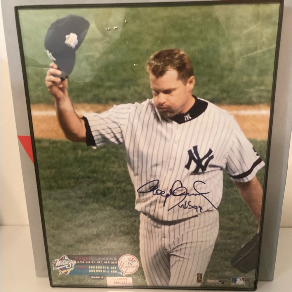 Roger Clemens signed framed